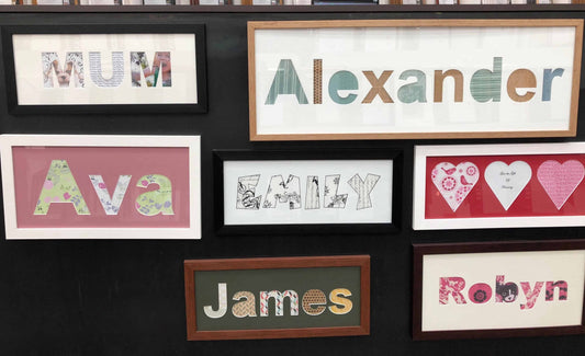 Name Frames and Text Cutouts in Matboard