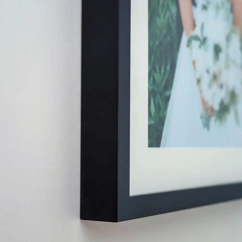 Premium Matte Black Box Picture Frame with Matboard for 91.4 x 61cm Artwork