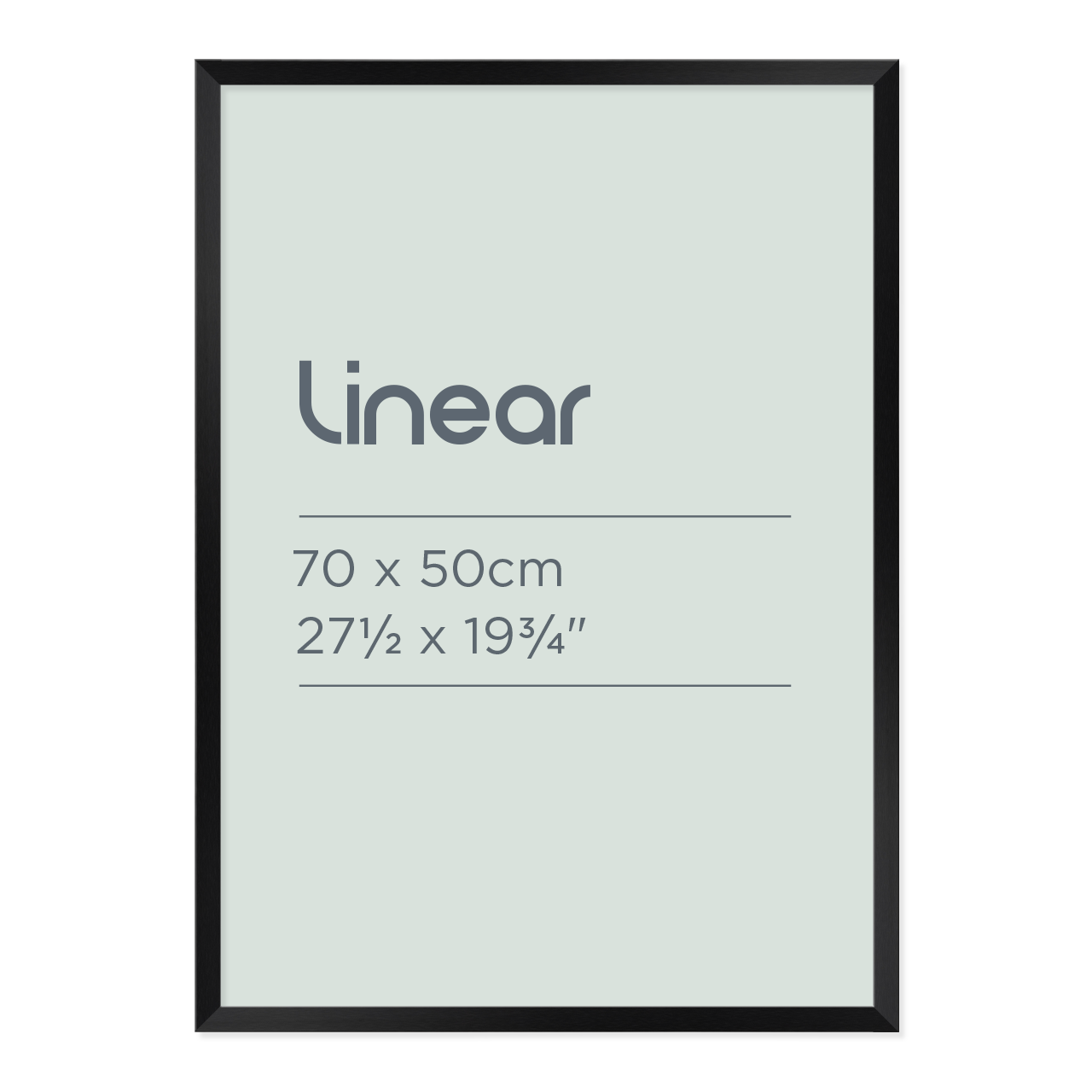 Linear Black Picture Frame for 70 x 50cm Artwork – Frames Now